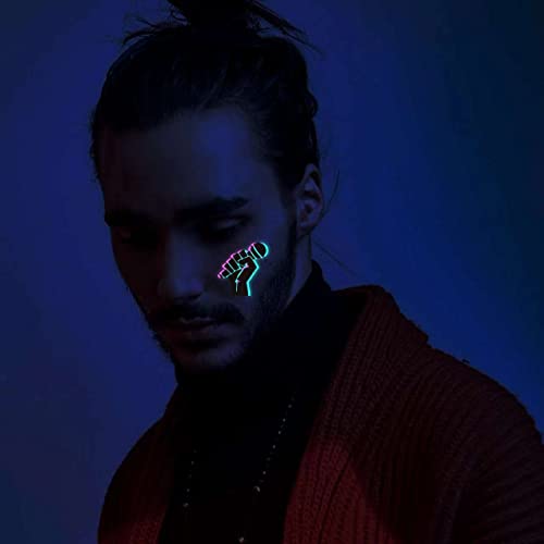 Music Festival Glow in the Dark Tattoos - 20 Sheets with 160 Designs