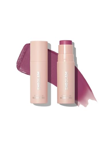 SHEGLAM Snatch N Cream Blush Stick - Plum Wine, Longlasting & High Pigment