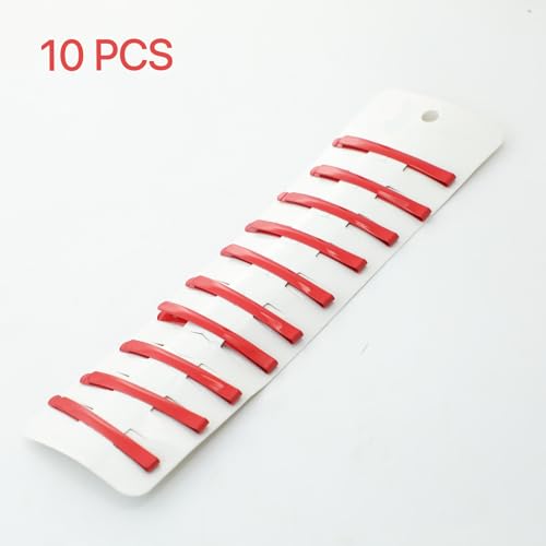 10 Pcs Red Bobby Pins for Anime Cosplay & Punk Hairstyles