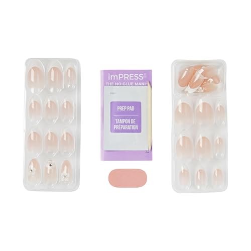 imPRESS Kiss Impress No Glue Press On Nails - Buttercup Shine, Almond Shape, Medium Size