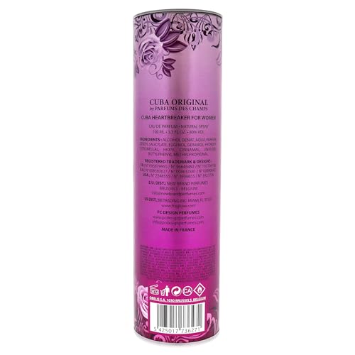 Cuba Heartbreaker Eau De Parfum Spray for Women, 3.4 Oz