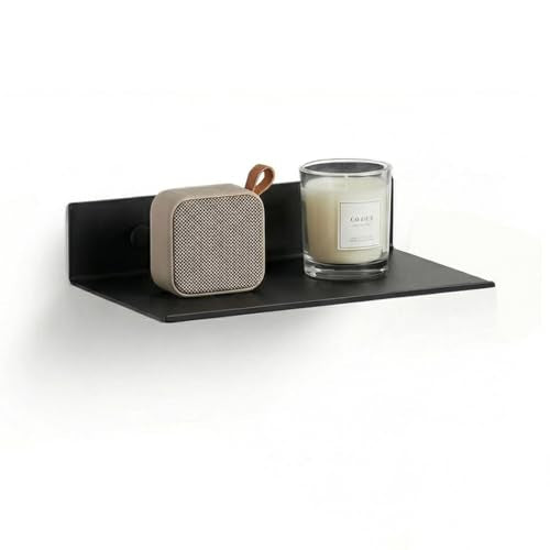 Z metnal 10-Inch Matt Black Floating Shelf - Durable Aluminum Wall Mount