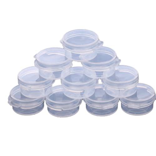 50 Pcs 5g Clear Plastic Cosmetic Jars with Snap Lids for Travel Samples