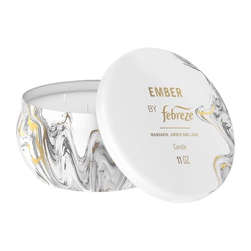 Febreze Ember Scented Candle - 11 oz 4 Wick, Fresh Home Fragrance