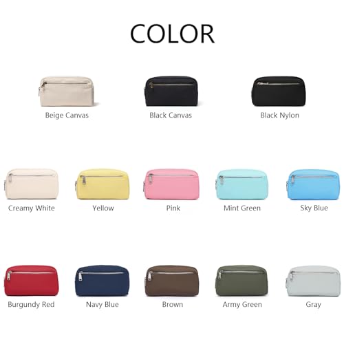 YONBEN Nylon Cosmetic Bag - Large Capacity Toiletry Organizer in Navy Blue