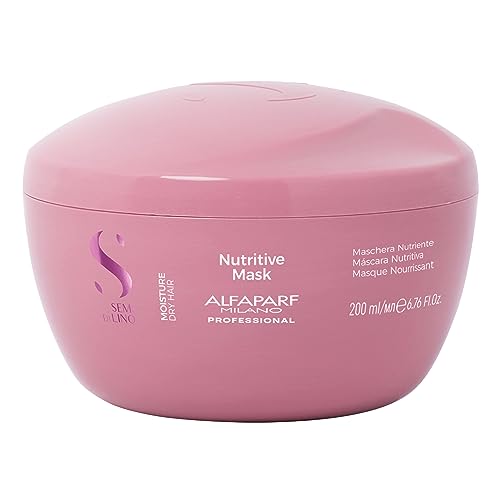 Alfaparf Milano Semi di Lino Moisture Hair Mask for Dry Hair and 15ml Cristalli Liquidi Hair Oil Serum Set- Moisturizing and Hydrating Deep Conditioning Mask - Smoothing and Shine Enhancing Oil