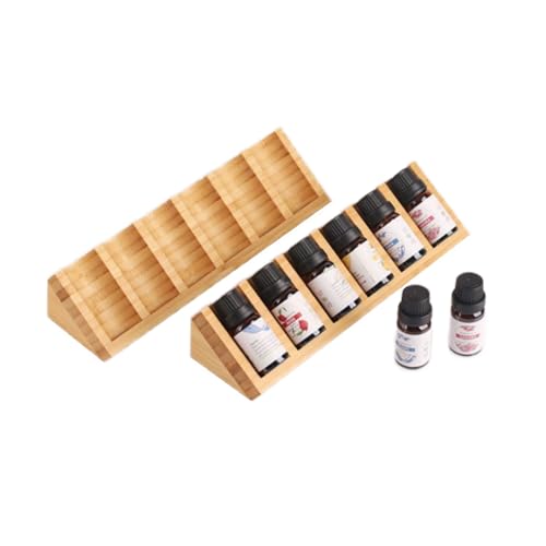Wooden Essential Oil Drawer Organizer Rack - Holds 6 Bottles, 2 Pack