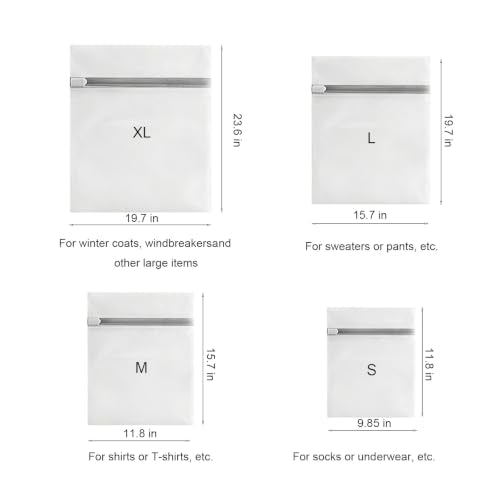 8 Pcs Mesh Laundry Bags for Delicates - Durable Wash Bags for Protection