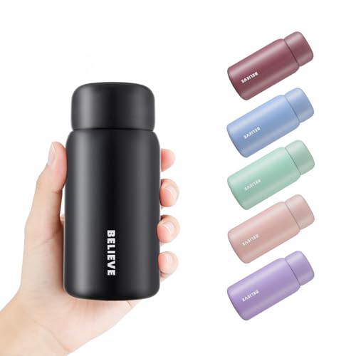 LATIVEN 7oz Mini Insulated Water Bottle - Leak-Proof Pocket Flask for Hot & Cold Drinks