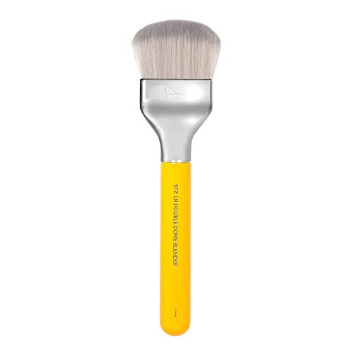 Bdellium Tools Large Rounded Double Dome Blender Brush - Vegan Synthetic Fibers for Foundation Application
