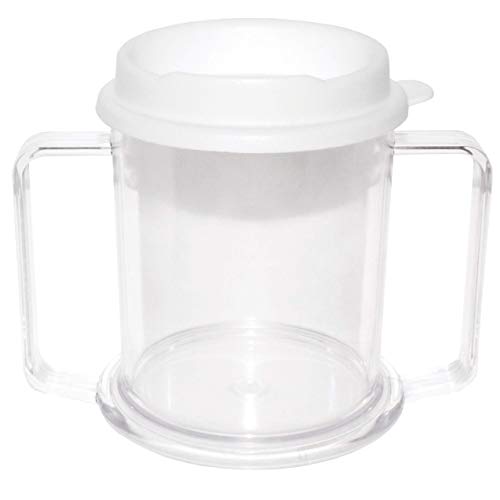 Clear Two-Handled Tumbler Cup - 10 oz, Dishwasher Safe
