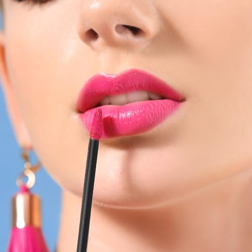 200 Disposable Lip Applicators - Black Lipstick Wands for Makeup