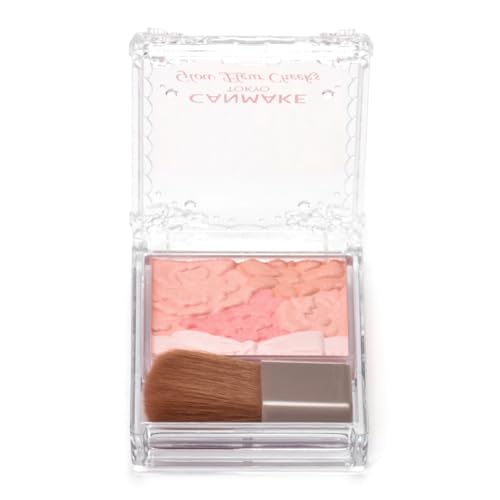 CANMAKE Glow Fleur Cheeks Blush - 01 Peach Fleur Radiant Powder