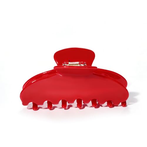 Cherry Red Acetate Hair Claw Clip – Durable French Style Hair Accessory