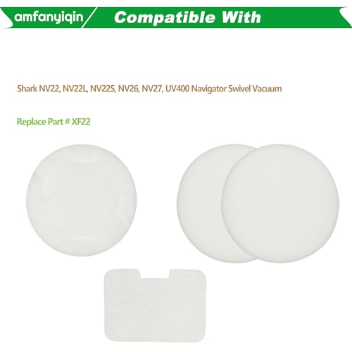 Shark Vacuum Filter Replacements NV22, NV22L, NV26 - 6 Pack