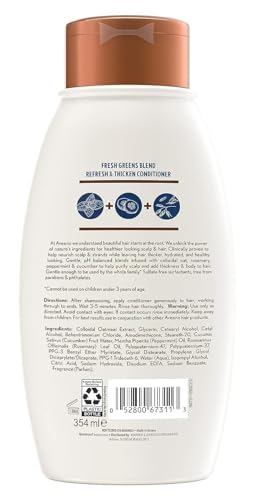 Aveeno Fresh Greens Blend Volumizing Conditioner for Fine Hair, 12 Fl Oz (2 Pack)