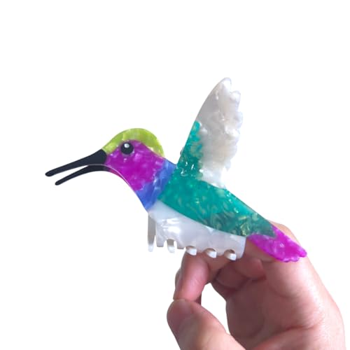 Hummingbird Hair Clips for Women - Chic Acetate Claw Clips
