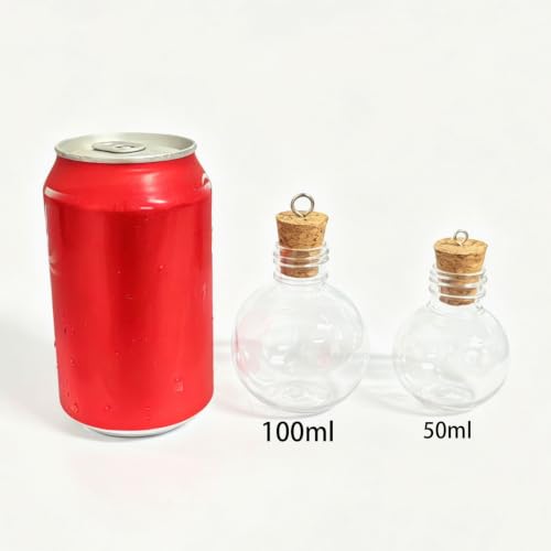 Mini Plastic Potion Bottles with Corks - 100ml Set of 12