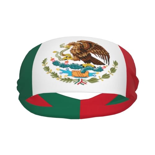 Mexico Flag Headband - Non Slip Sweatband, One Size for Sports