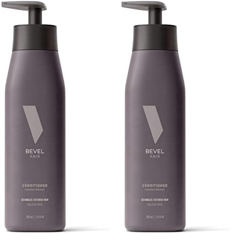 Bevel Hair Conditioner for Men with Coconut Oil & Shea Butter, 12 oz (Pack of 2) — Sulfate-Free, Detangles & Moisturizes