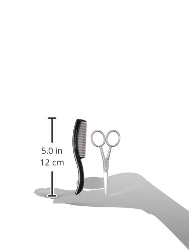 Tweezerman Moustache Scissors and Comb Set - Precision Stainless Steel