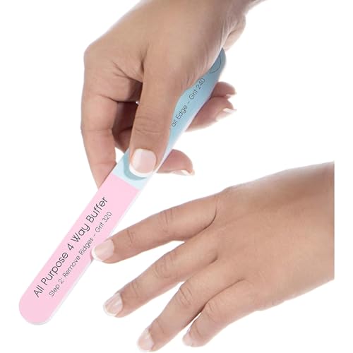 4-Way Nail File and Buffer Set - 12 Pack for Natural Nails