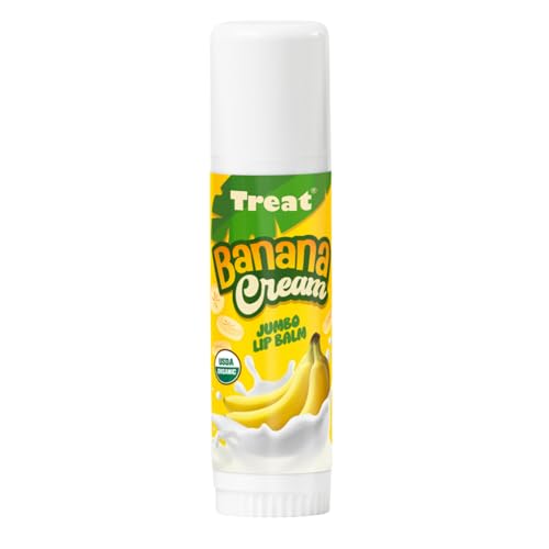 Treat Jumbo Organic Banana Cream Lip Balm for Dry, Chapped Lips