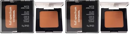 COVERGIRL Matte Ambition All Day Powder Foundation, Deep Neutral 1, 0.39 Ounce (Pack of 2)