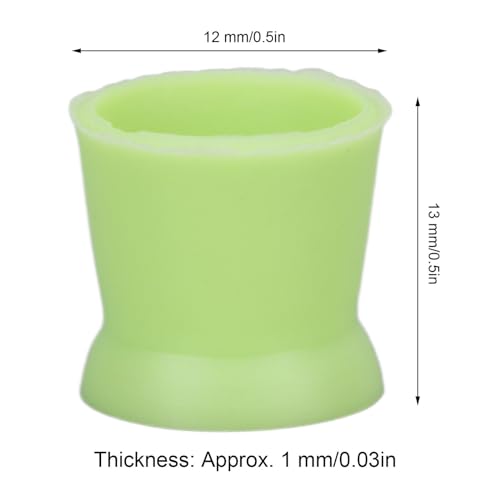 TNBUENO Green Disposable Silicone Tattoo Ink Cups 300-Pack for Permanent Makeup