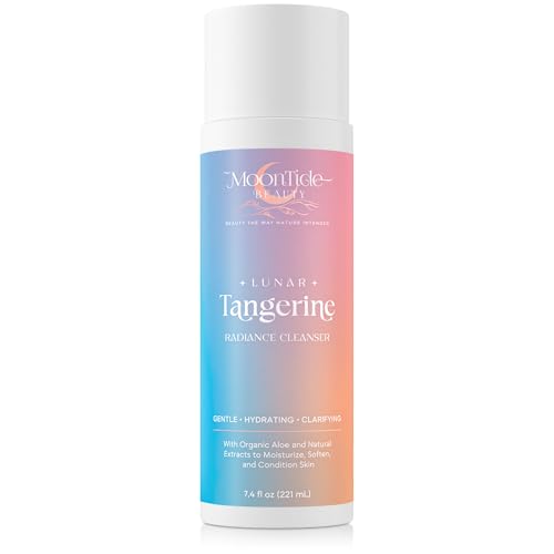 Lunar Tangerine Radiance Cleanser - Gentle Facial Wash with Aloe & Antioxidants, 7.4 fl oz