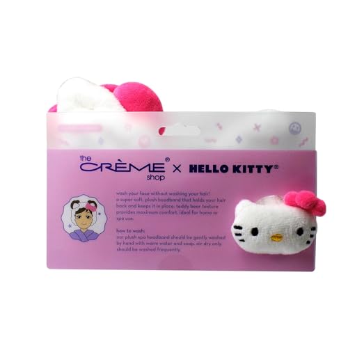The Crème Shop x Hello Kitty 3D Teddy Spa Headband - Pink Bow