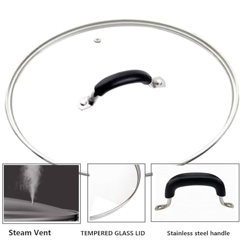 8-Inch Tempered Glass Lid for Cast Iron Skillets & Dutch Ovens