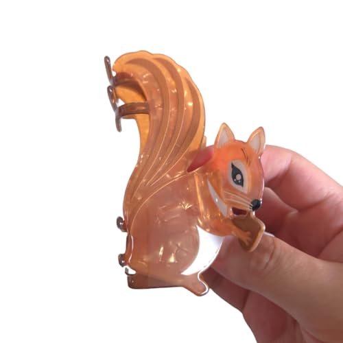 Clip Sugar Squirrel Hair Clip - Acrylic Claw Clip for Women (Squirrel Variation)
