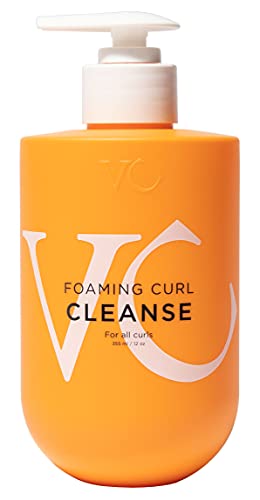 VICIOUS CURL Foaming Curl Cleanse Shampoo, Sulfate-Free for Curly Hair 12oz