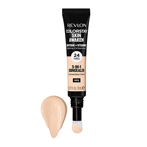 Revlon ColorStay Skin Awaken Concealer 005 Fair - Lightweight 5-in-1 Formula with Caffeine & Vitamin C