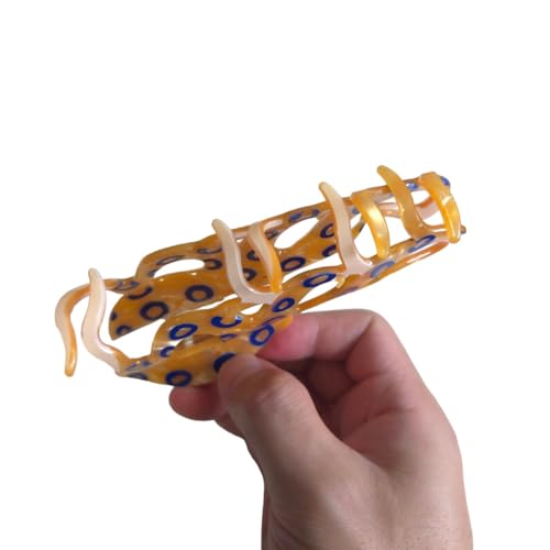 Blue-Ringed Octopus Hair Claw Clip - Durable Cellulose Acetate Accessory