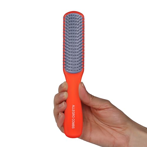 Allegro Combs Red Medium Hair Brush for Curly & All Hair Types