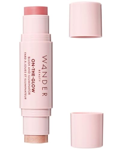 Wander Beauty On-the-Glow Blush & Illuminator, Coral Rose/Glow, 0.4 oz