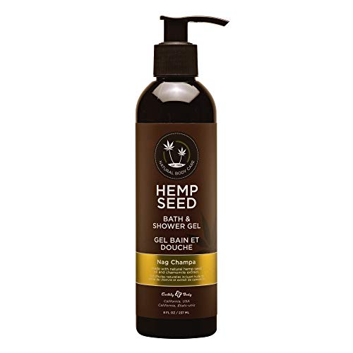 Earthly Body Hemp Seed Bath & Shower Gel Nag Champa - Moisturizing 8 oz