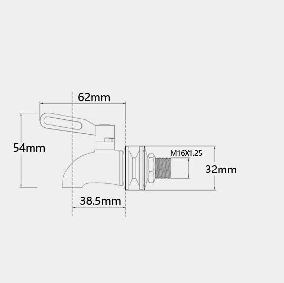 Sumerain Stainless Steel Spigot for Beverage Dispenser - Easy Clean & Quick Install