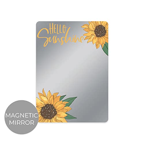 Hello Sunshine Magnetic Mirror - 5" x 7" Shatterproof Locker Decor