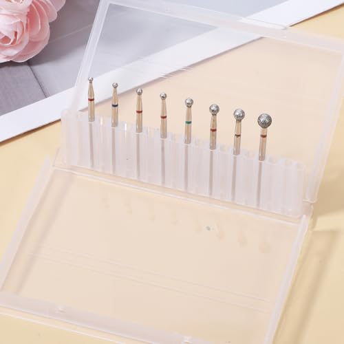 8-Piece Cuticle Ball Bit Nail Drill Set - Professional Manicure Tools