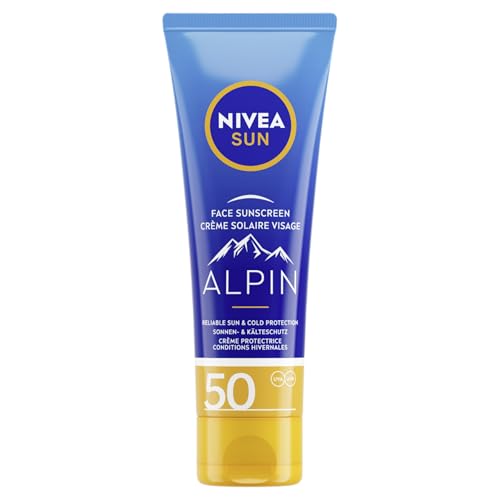 Nivea Sun Alpin Face Sunscreen Cream 50ml - Lightweight, Quick Absorbing, Travel-Friendly
