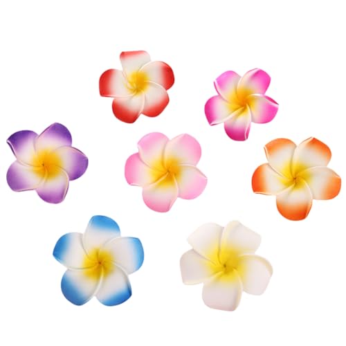7PCS Plumeria Hawaiian Flower Hair Clips for Women - Bridal & Beach
