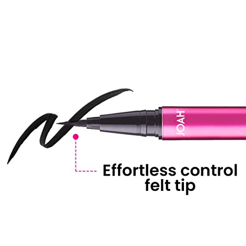 JOAH Line Up Waterproof Liquid Eyeliner with Precision Felt Tip - Black