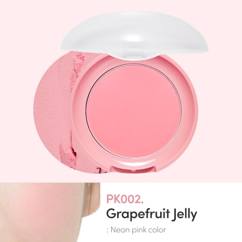 ETUDE Lovely Cookie Powder Blush - Grapefruit Jelly, Long-Lasting Face Makeup