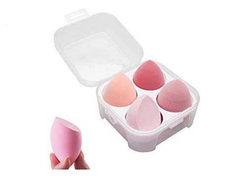 Sinen 4-Piece Makeup Sponge Set for Wet & Dry Use with Holder