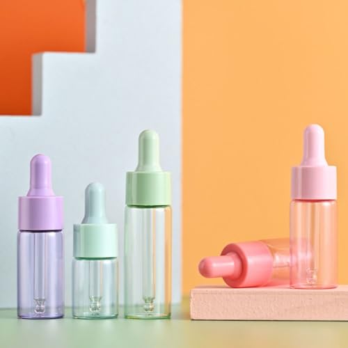 7PCS Mini 10ml Clear Glass Dropper Bottles for Essential Oils