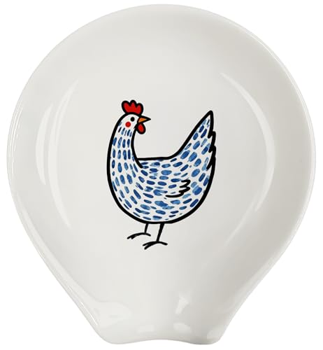 Ceramic Coffee Spoon Rest - Funny Rooster Spoon Holder for Coffee Lovers