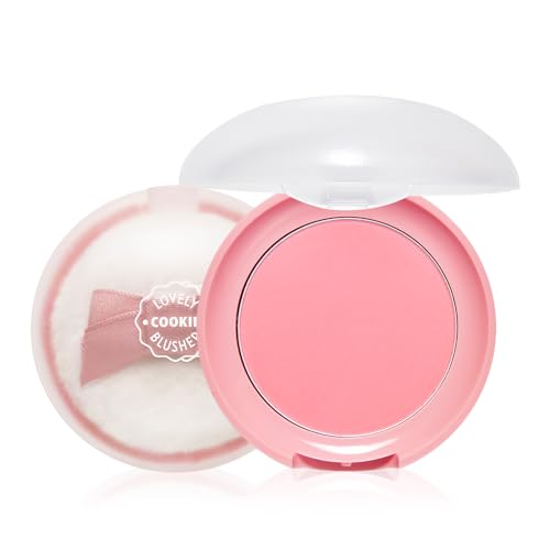 ETUDE Lovely Cookie Powder Blush - Grapefruit Jelly, Long-Lasting Face Makeup